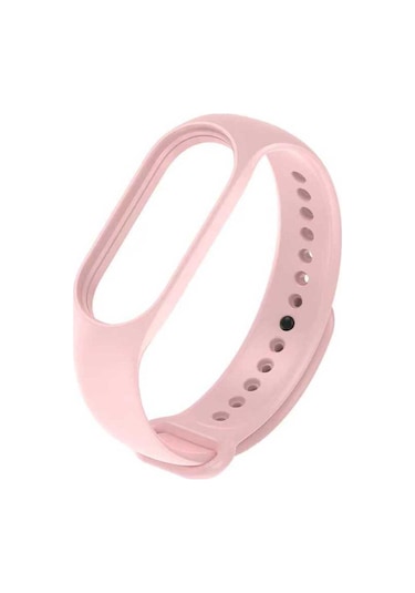 Xiaomi Mi Band 7 Uyumlu Klasik Pat Kordon Pembe Açık