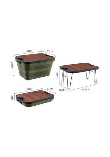 Katlanır Kamp Piknik Sepeti Yeşil