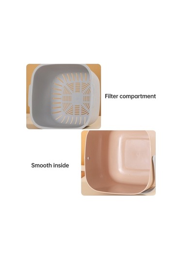 Tongxida Anasıniflı Mutfak Çöp Kutusu Kapaklı Basit Moda Sınıflandırma Çöp Kutusu Gri Gri