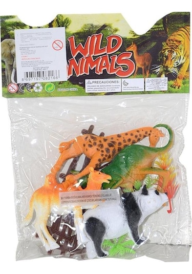 Kızılkaya Oyuncak Poşetli 4 Parça Oyuncak Hayvan Seti