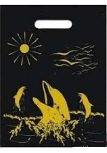 Baskılı Blok Poşet Siyah 26X38 Cm No 2- 500 Adet