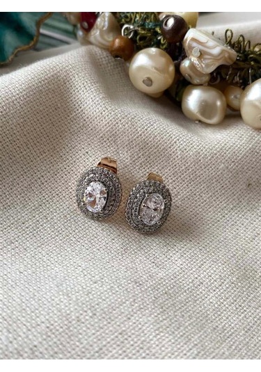 Vıp Damla Taş Küpe Çok Renkli