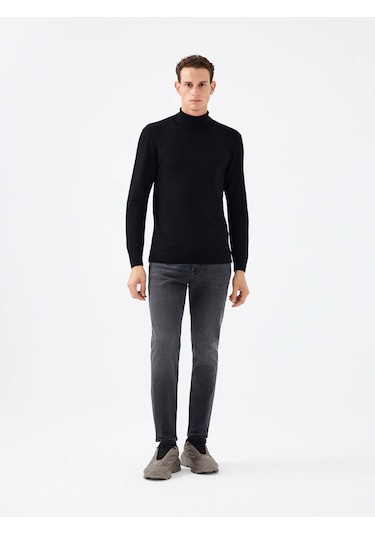 Loft Regular Fit Siyah Erkek Kazak Lf2041623 Siyah