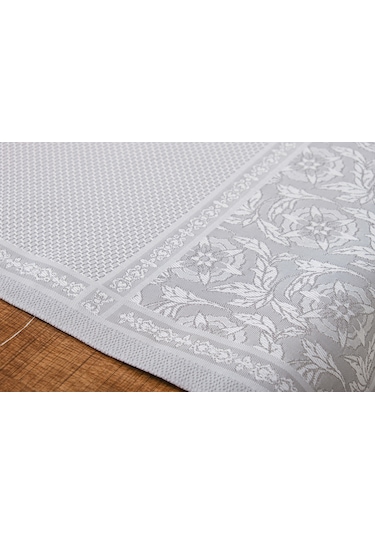 Finezza İris Jaka rPolyester Kumaş Gri Runner 45x150 cm - 1411