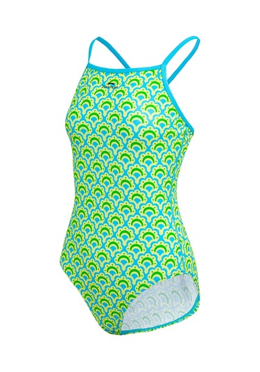 Slazenger Tie Back Kadın Yüzücü Yeşil / Sarı Mayo