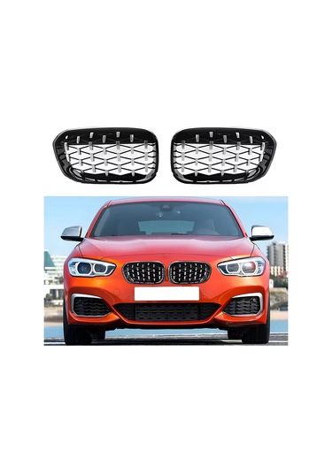 Autogp Bmw F20 Lci Ön Panjur Böbrek Izgara Diamond 2015 / 2019 Gry-m1-bm-f20-15d