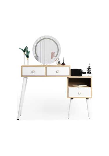 Makyaj Masası Aynalı / Makyaj Organizjeri / Makyaj Masası Işıklı / Ledli Dokunmatik /flora Vera