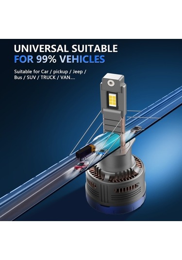 Ebitda Araba Farları Led 600w Yüksek Güç 9005-9006 H1-h11 10-32v, Gri-h1 Kurulum Güvenli Montaj Bir Çift Gri-h1