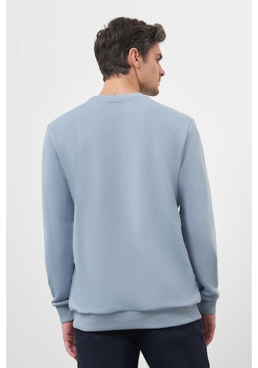 Morven Erkek Mavi Basic Bisiklet Yaka Sweat-shirt 25ks063005300 Mavi Mavi