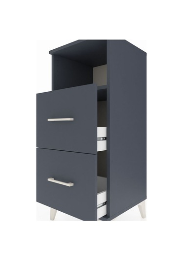 Hyperion Komodin Tek Raflı 2 Çekmeceli 44x44x106 Antrasit-ant... Antrasit