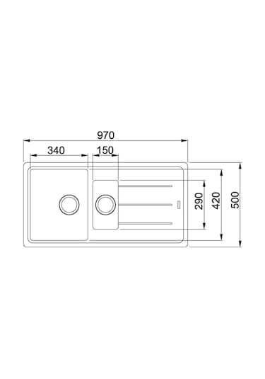 Franke Basis Granit Bfg 651 Eviye. Nero