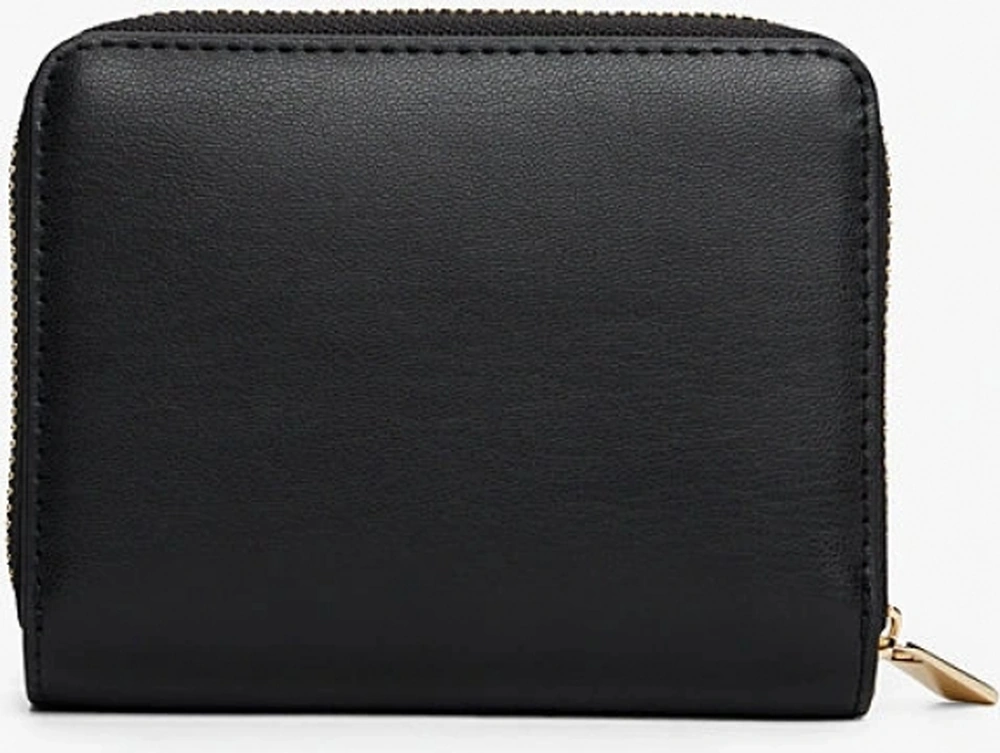 Tommy Hilfiger Th Icon Orta Boy Fermuarlı Kapaklı Kadın Siyah Cüzdan Aw0aw17742bds Siyah
