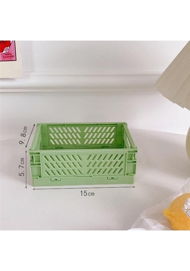 Novahub Düzenleyici Saklama Sepetleri Kılıf Katlanır Öğrenci Masaüstü Sepeti Bant Kırtasiye Plastik Katlanabilir Konteyner Saklama Kutusu Yeşil Yeşil