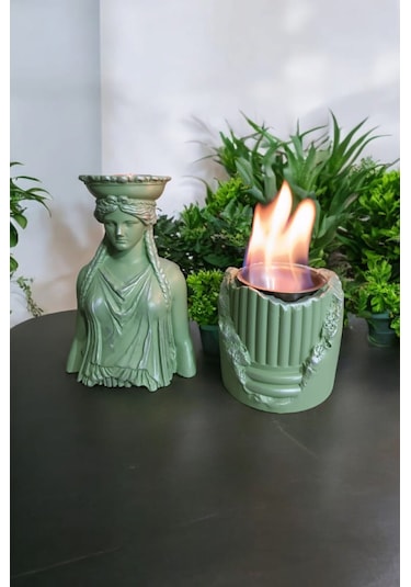 Dekoratif Karyadit Kızı Ve Ateş Çukuru Seti Hediyeli Yeşil