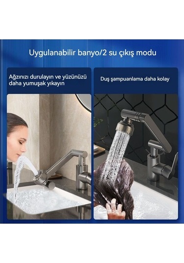 Bosphorusboutique02 Pirinç Üniversal Döner Musluk Ekran, Mutfak Ve Banyo Lavabo İçin Optimum Seçim Diğer