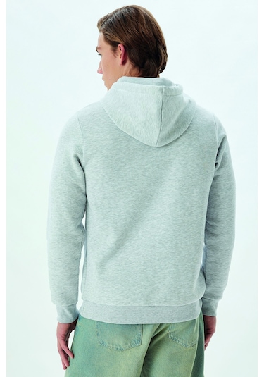 Koton Kapüşonlu Erkek Sweat Açık Gri