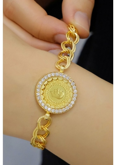 Samanyolu Çeyrekli Bileklik Sarı Altın