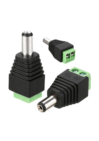 10 Adet 5.5x2.1 Mm. Power Erkek Jack To Klemens Güç Giriş Soket