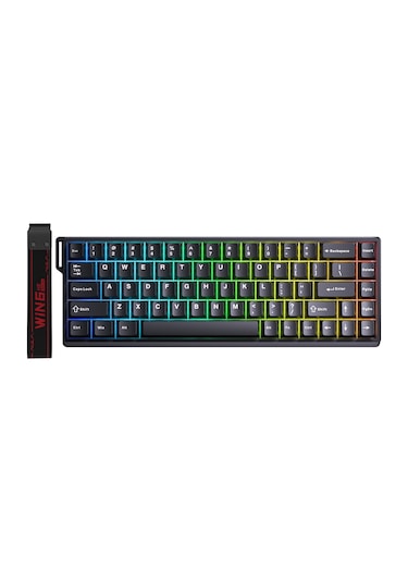 Aula Win68 He Manyetik Klavye Rapid Trigger Graywood Swtich 8000hz Rgb Tkl Hot Swap Oyuncu Klavyesi Siyah