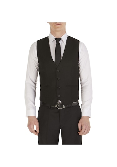 Y 102 Slim Fit Klasik Siyah Yelek Siyah