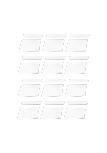 2 Çift 18 İnç 21 İnç Araba Yansıtıcı Tekerlek Modifikasyon Etiketleri, Renk: 6 Adet / Takım Beyaz