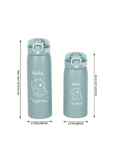 Trendooze Gaojunshop01 Pembe 500ml Paslanmaz Çelik Termos Matara, Pratik Pipetli Tasarım Pembe