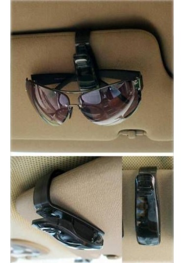 Oto Araç Içi Gözlük Tutucu 2 Adet Tutacağı Klips Aparatı Mandalı