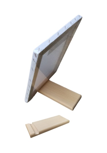 Masaüstü Şövaleli Resim Boya Başlangıç Seti, 2 Tuval, 6lı Boya, Palet, Vernik. Şövalye