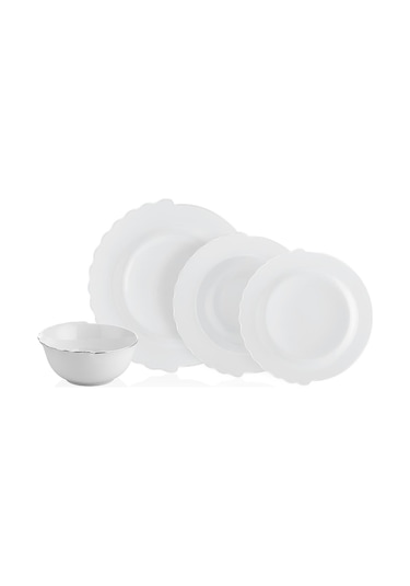 Neva N3522 Platin Hibrit 24 Parça 6 Kişilik Yemek Takımı