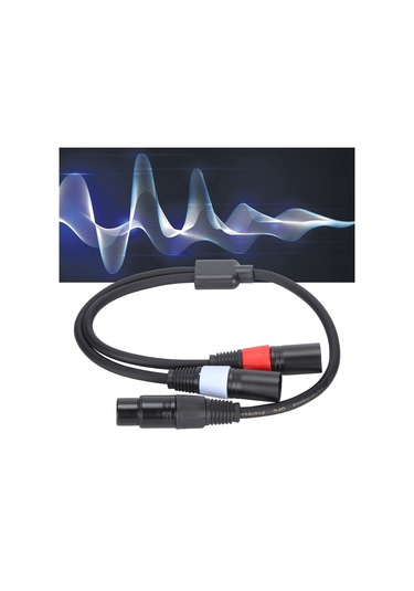 Youtek Jorındo 5-pin Xlr Dişi İle Çift 3-pin Xlr Erkek 0.5m Ses Kablosu - Gürültüsüz, Kaliteli Tansfer, Stüdyo/live Uygulamaları Jd6076