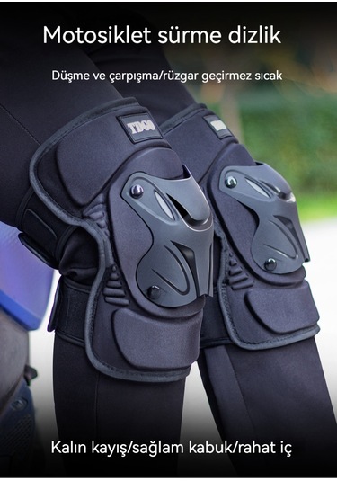 Eternal Luck Motorsiklet Koruyucu Donanım Düşme Önleyici Dizlikler Siyah
