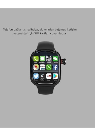 Sım Kartlı Akıllı Saat Adımsayar Ve Nabız Ölçerli Deri Kordon Tasarım