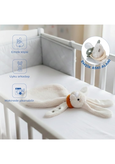 Babyjem Emzik Askılı Tavşan Uyku Arkadaşı Taş