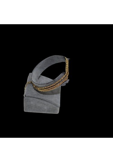 Üçlü Burgu Zincir 17 Cm Paslanmaz Çelik Bileklik Gold Kadın Bileklik Künye Çelik Takı Gold