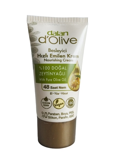 Dalan D'olive Zeytinyağlı Besleyici Hızlı Emilen Tüp Krem 20 ML