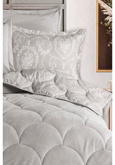 Nordqueen Wellsoft Çift Kişilik Uyku Seti Çift Taraflı Sorti Gri