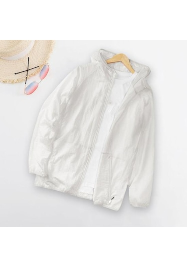 Mavi Gevşek Yaz Spor Ceket Hafif Hırka Güneş Koruma Ceket Erkek Giyim Güneşe Dayanıklı Mavi