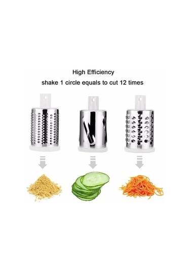 Springsun Ev Kullanıma El İle Döndürülebilir Çok Fonksiyonlu Mutfak Dilimleyici - Sebze, Patates, Peynir İçin Kaydırmalı Dilimleme Aleti Mavi Mavi