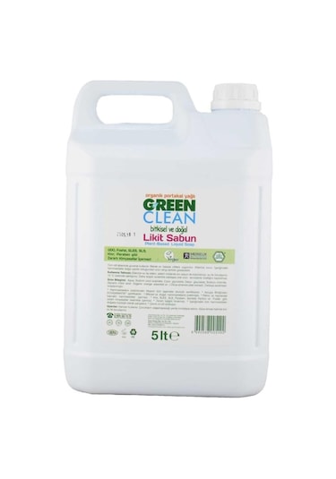 U Green Clean Organik Portakal Yağlı Bitkisel Likit Sabun 5 L