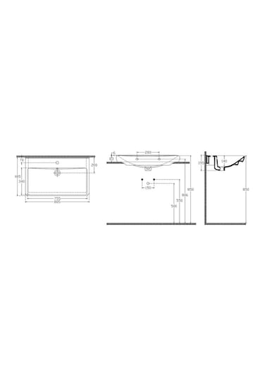 İsvea - Viva Lavabo 81 Cm Beyaz - 10vv50081sv Beyaz