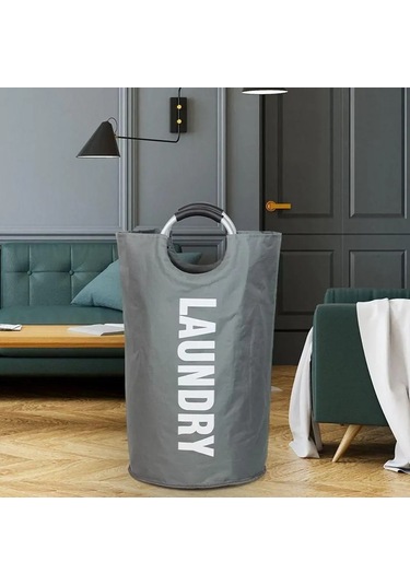 Xiyyadms 90 Litre Hacimli Gri Organize Sepet - Ev İçindeki Çeşitli Eşyaları Saklamak İçin Dayanıklı Ve Stili Tasarım Gri