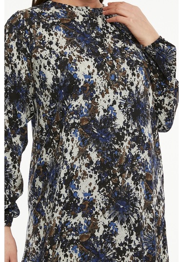 Viskon Kumaş Uzun Çan Kesim Elbise 02