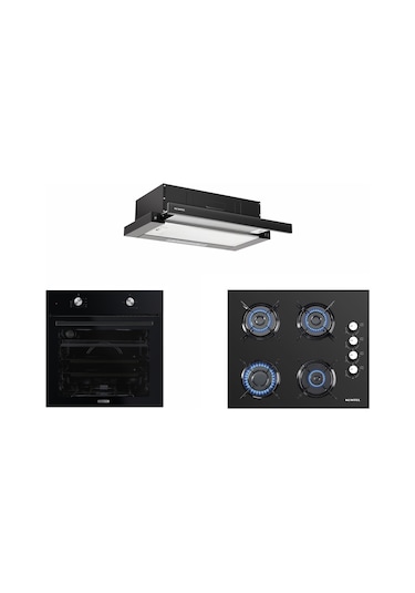 Kumtel B66-S2 -KO-40 TAHDF - DS6-905 S Siyah Ankastre Set