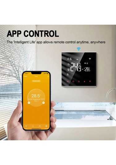 Su/gaz Kazanları İçin Wi Fi Akıllı Termostat, Cep Telefonu Gold