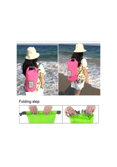 Sones Outdoor Su Geçirmez Kuru Çift Omuz Askılı Çanta Kuru Çuval, Kapasite: 5l Yeşil