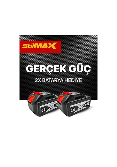 Stilmax 21V Profesyonel Çift Akülü Yağ Pompalı Dal Budama Makines