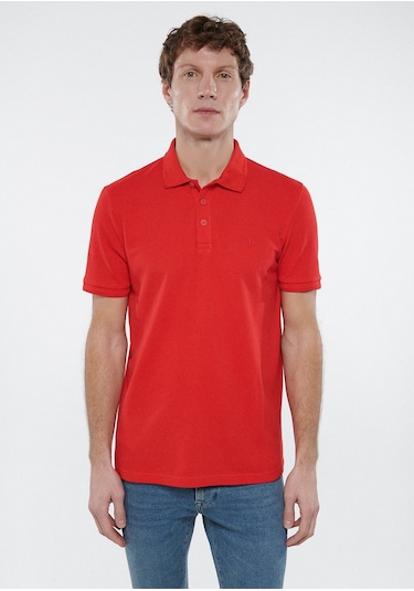 Mavi - Kırmızı Polo Tişört 064946-33099 Kırmızı