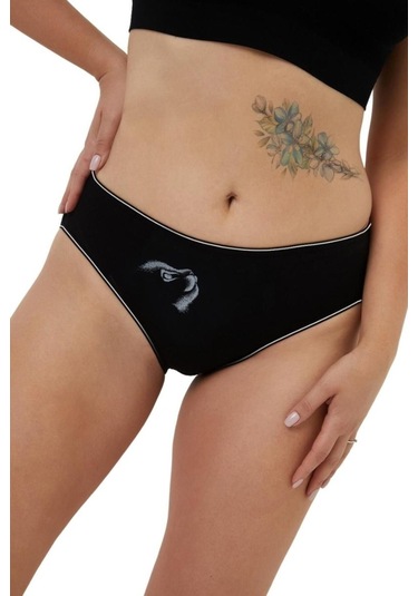 Alya Underwear Kadın Bato Tanga Pamuklu Külot, Büyük Beden String, 5'li Paket- 2 Siyah, 1 Beyaz, 2 Ten Siyah P13