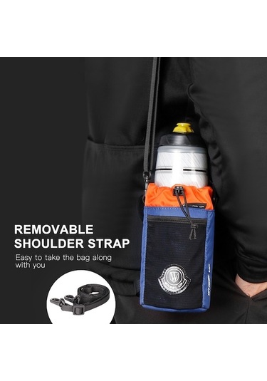 Yulong Bisiklet Su Şişesi Tutucu Çantası Bisiklet Gidon İçecek Gri - Sarı