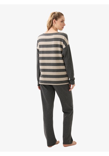 Kadın Termal Pijama Üstü 51971 - Antrasit Antrasit